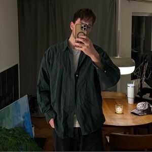 Ralph Lauren forest green button up XL